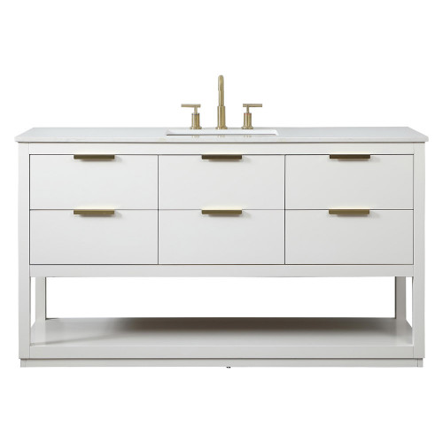 Elegant Bathroom Vanity - White (VF19260WH)