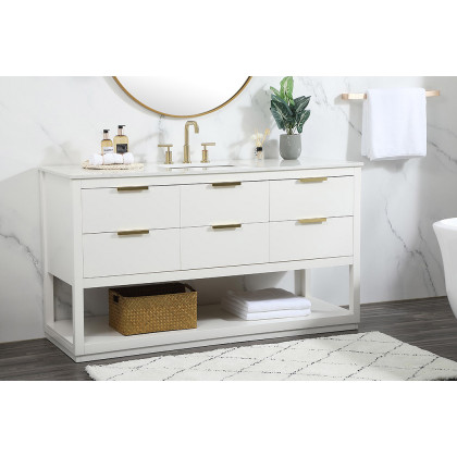 Elegant Bathroom Vanity - White (VF19260WH)