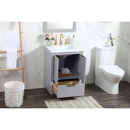 Elegant Bathroom Vanity - Gray (VF19424GR)