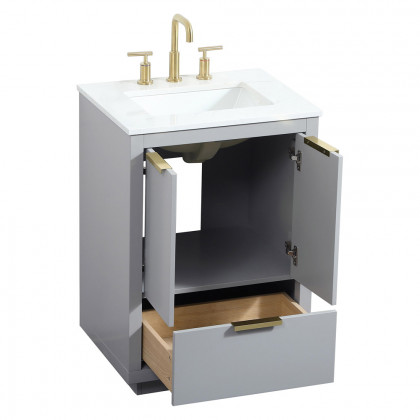 Elegant Bathroom Vanity - Gray (VF19424GR)
