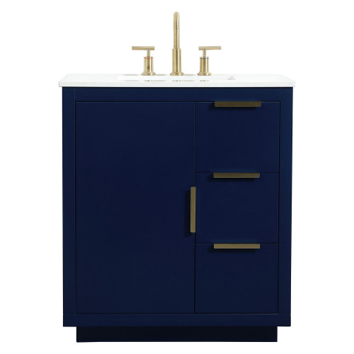 Elegant Bathroom Vanity - Blue (VF19430BL)