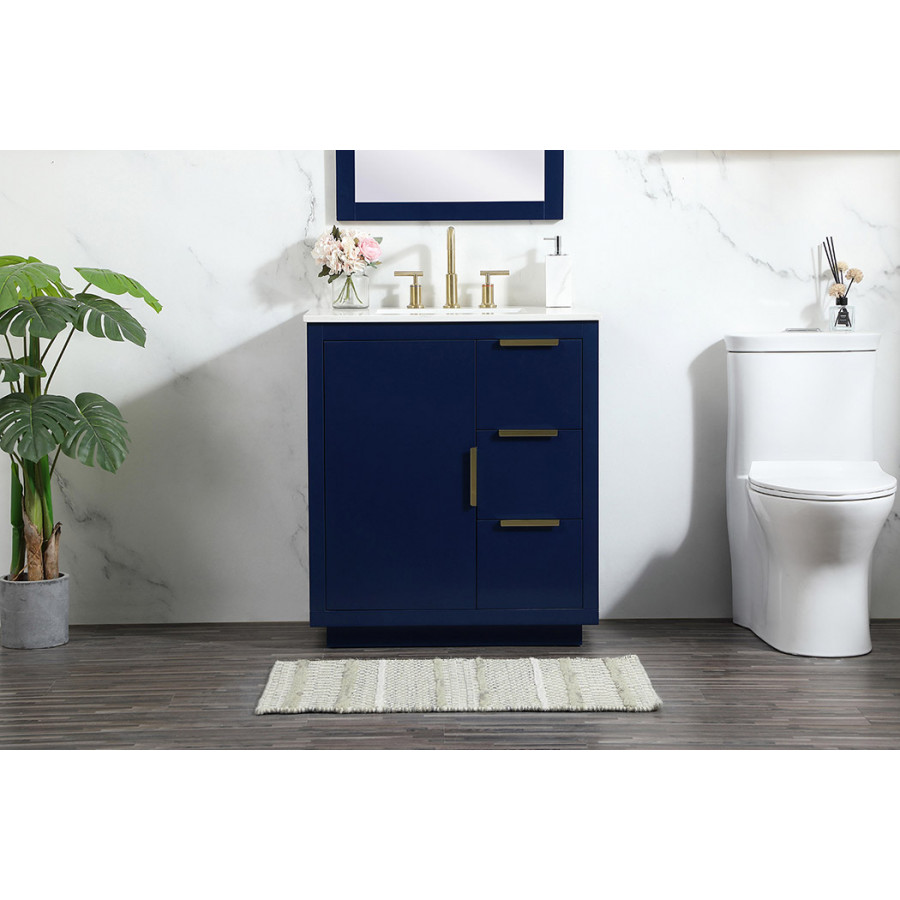 Elegant Bathroom Vanity - Blue (VF19430BL)
