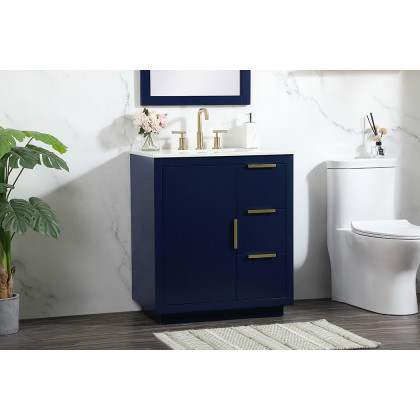 Elegant Bathroom Vanity - Blue (VF19430BL)