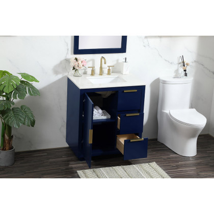 Elegant Bathroom Vanity - Blue (VF19430BL)