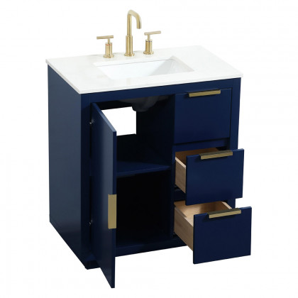 Elegant Bathroom Vanity - Blue (VF19430BL)