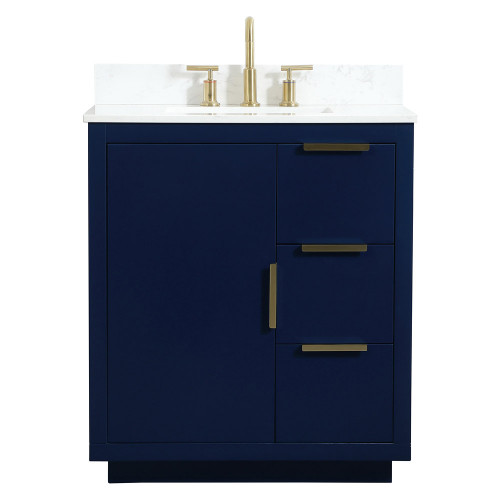 Elegant Bathroom Vanity - Blue (VF19430BL-BS)