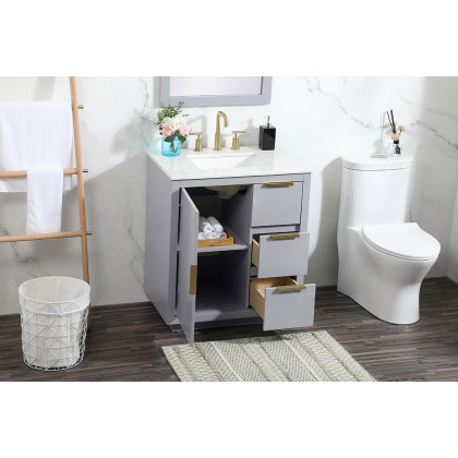 Elegant Bathroom Vanity - Gray (VF19430GR)