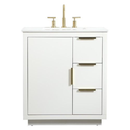 Elegant Bathroom Vanity - White (VF19430WH)