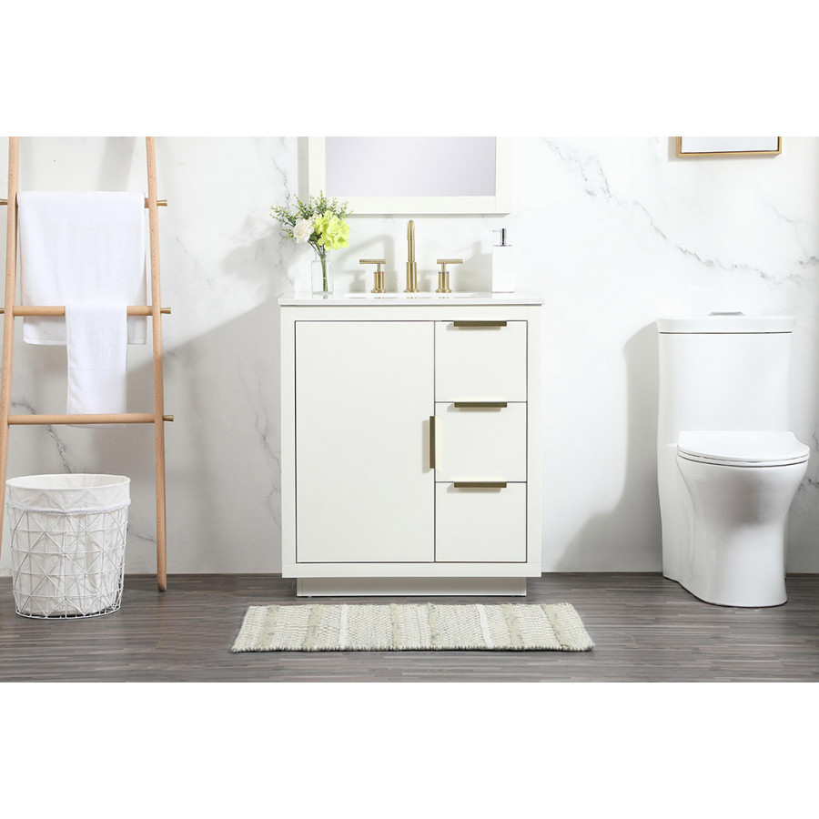 Elegant Bathroom Vanity - White (VF19430WH)