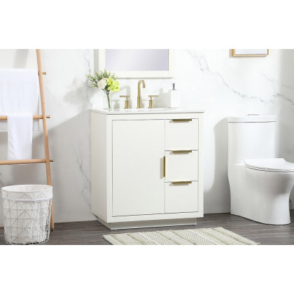 Elegant Bathroom Vanity - White (VF19430WH)