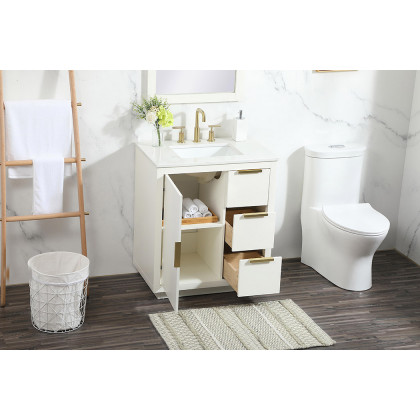 Elegant Bathroom Vanity - White (VF19430WH)