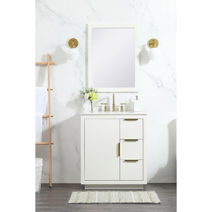 Elegant Bathroom Vanity - White (VF19430WH)