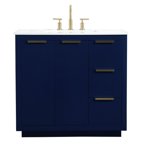 Elegant Bathroom Vanity - Blue (VF19436BL)
