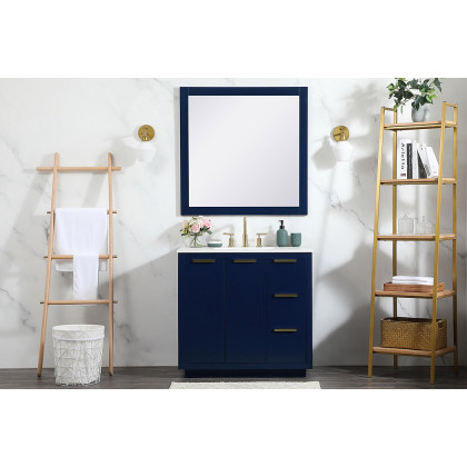 Elegant Bathroom Vanity - Blue (VF19436BL)