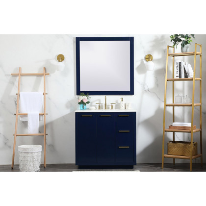 Elegant Bathroom Vanity - Blue (VF19436BL-BS)