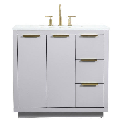 Elegant Bathroom Vanity - Gray (VF19436GR)