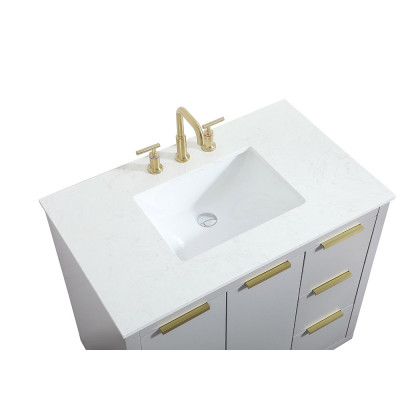 Elegant Bathroom Vanity - Gray (VF19436GR)