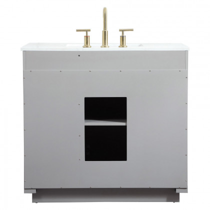 Elegant Bathroom Vanity - Gray (VF19436GR)