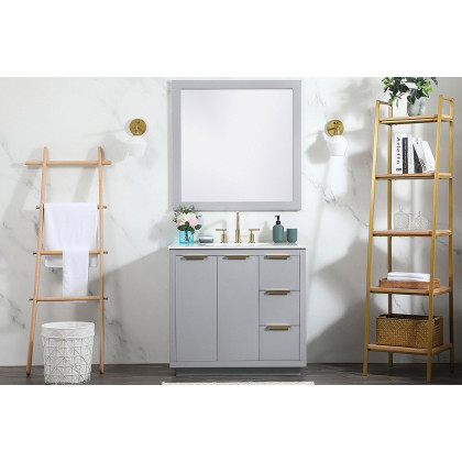 Elegant Bathroom Vanity - Gray (VF19436GR)