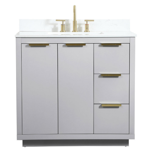 Elegant Bathroom Vanity - Gray (VF19436GR-BS)