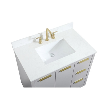 Elegant Bathroom Vanity - Gray (VF19436GR-BS)