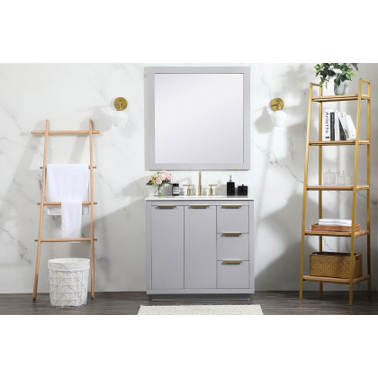 Elegant Bathroom Vanity - Gray (VF19436GR-BS)