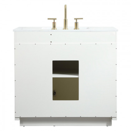 Elegant Bathroom Vanity - White (VF19436WH)