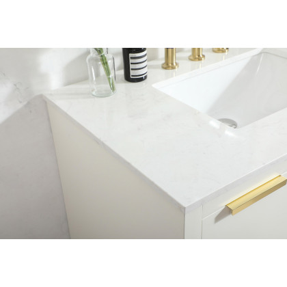 Elegant Bathroom Vanity - White (VF19436WH)