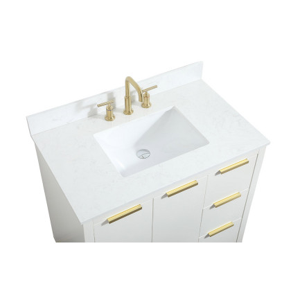 Elegant Bathroom Vanity - White (VF19436WH-BS)