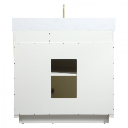 Elegant Bathroom Vanity - White (VF19436WH-BS)