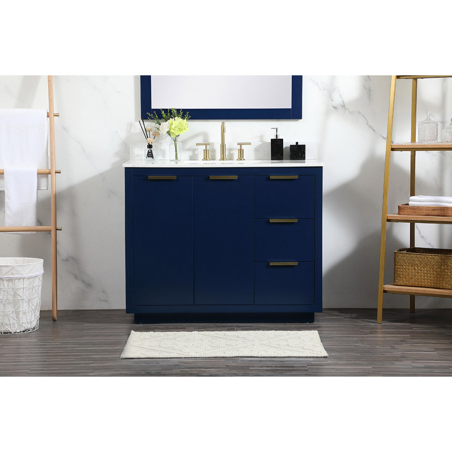Elegant Bathroom Vanity - Blue (VF19442BL-BS)