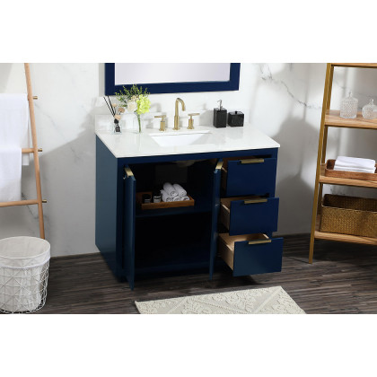 Elegant Bathroom Vanity - Blue (VF19442BL-BS)