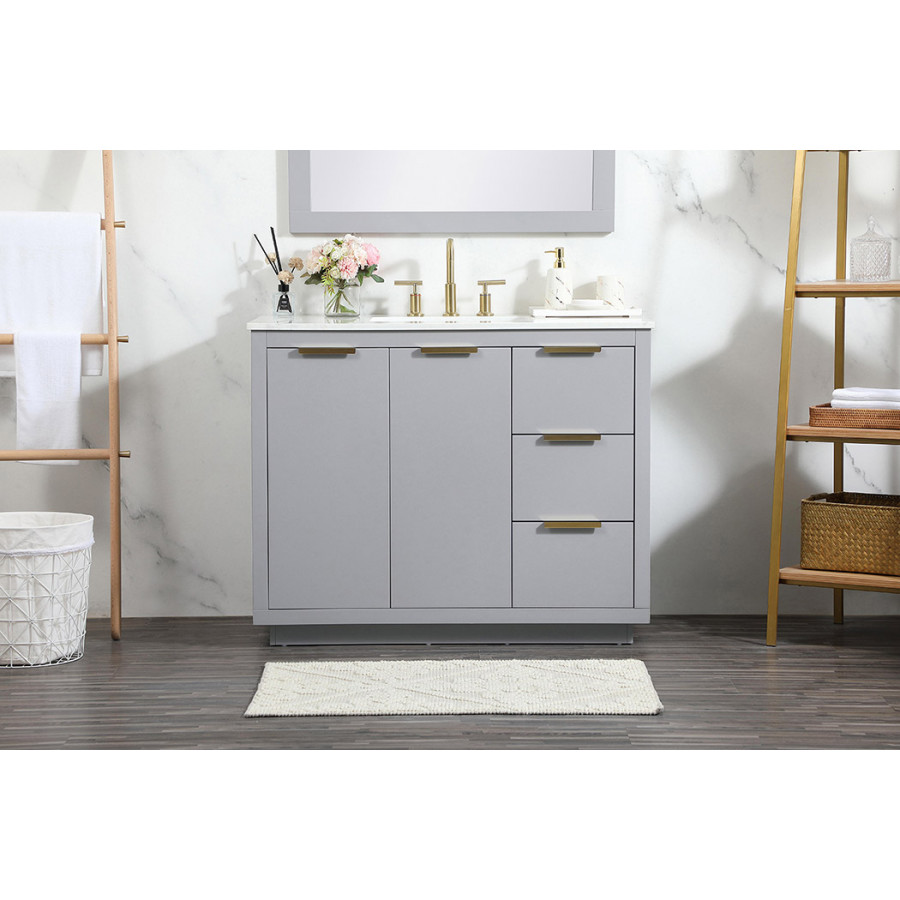 Elegant Bathroom Vanity - Gray (VF19442GR)