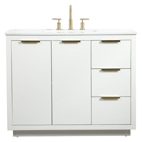Elegant Bathroom Vanity - White (VF19442WH)