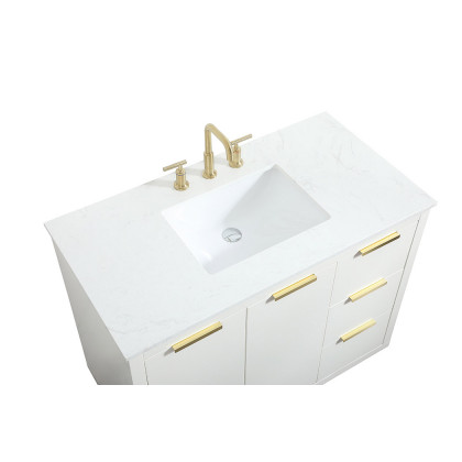 Elegant Bathroom Vanity - White (VF19442WH)