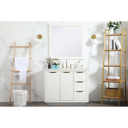 Elegant Bathroom Vanity - White (VF19442WH)
