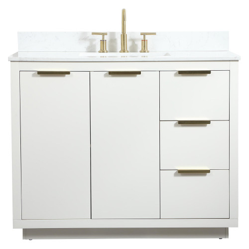 Elegant Bathroom Vanity - White (VF19442WH-BS)