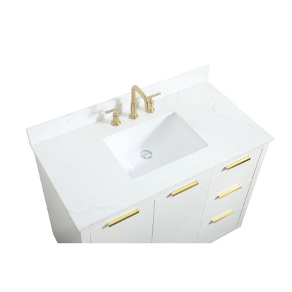 Elegant Bathroom Vanity - White (VF19442WH-BS)