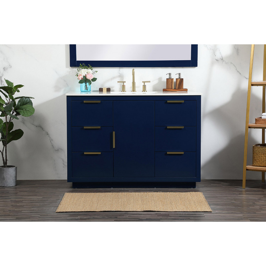 Elegant Bathroom Vanity - Blue (VF19448BL)