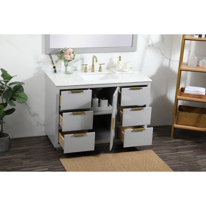 Elegant Bathroom Vanity - Gray (VF19448GR)