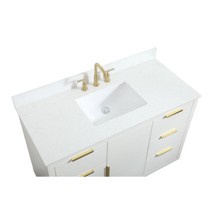 Elegant Bathroom Vanity - White (VF19448WH-BS)