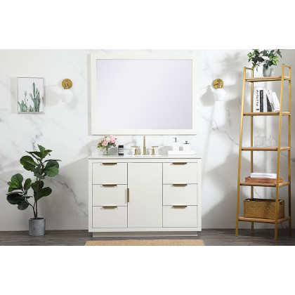 Elegant Bathroom Vanity - White (VF19448WH-BS)