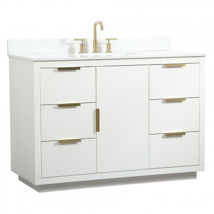 Elegant Bathroom Vanity - White (VF19448WH-BS)