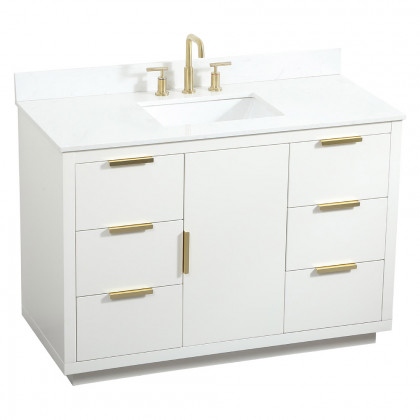 Elegant Bathroom Vanity - White (VF19448WH-BS)