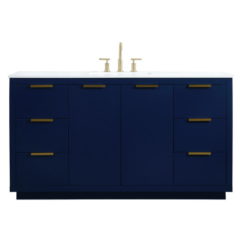 Elegant Bathroom Vanity - Blue (VF19460BL)