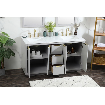 Elegant Bathroom Vanity - Gray (VF19460DGR)