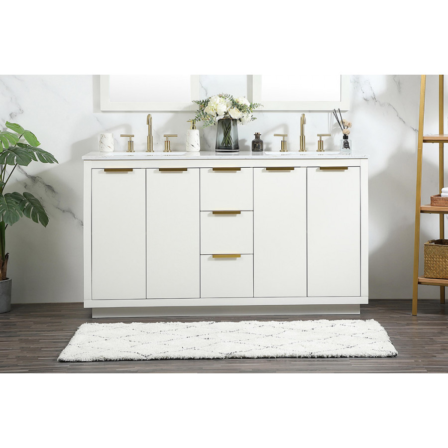 Elegant Bathroom Vanity - White (VF19460DWH)