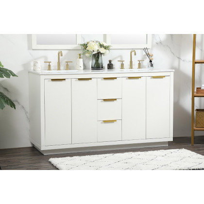 Elegant Bathroom Vanity - White (VF19460DWH)
