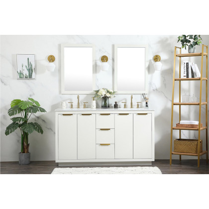 Elegant Bathroom Vanity - White (VF19460DWH)