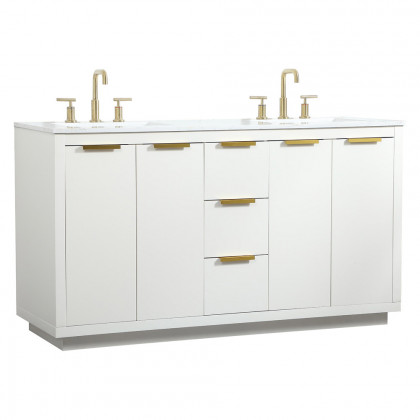 Elegant Bathroom Vanity - White (VF19460DWH)